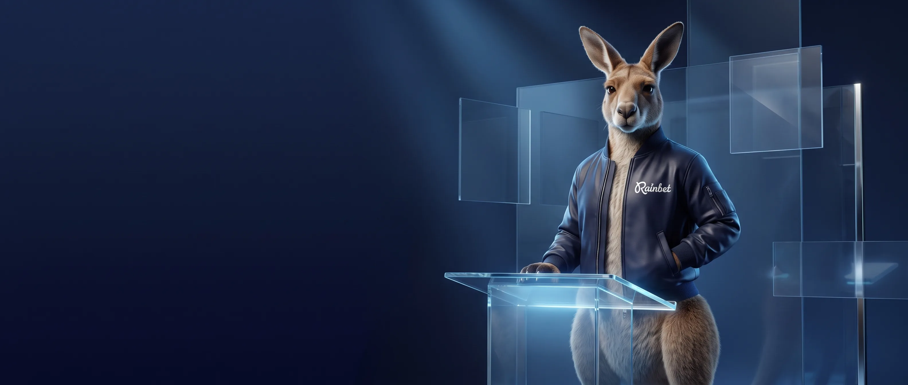 Digital casino lobby with a kangaroo portal